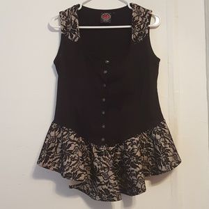 Goth Girl Cthulhu Peplum Vest